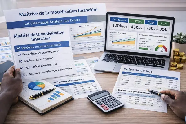 Ordinateur et documents de modélisation financière